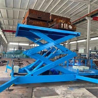 4m电动剪叉升降台液压固定剪叉式汽车升降机工作平台落地式高度可调书桌，带CE