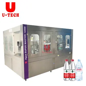 turnkey project full automatic pet bottle drinking mineral water 3in1washing filling capping line plant in Nigeria