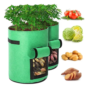 Grand sac <span class=keywords><strong>de</strong></span> culture <span class=keywords><strong>de</strong></span> pommes <span class=keywords><strong>de</strong></span> <span class=keywords><strong>terre</strong></span> en feutre <span class=keywords><strong>de</strong></span> 7 gallons Lot <span class=keywords><strong>de</strong></span> 3 sacs <span class=keywords><strong>de</strong></span> culture en toile <span class=keywords><strong>de</strong></span> jute avec rabat et poignées - Product Image 2