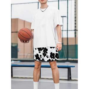 Shorts imprimés floraux personnalisés pour hommes, respirants avec poches, décontractés, streetwear, athlétiques, pour la course à pied - Product Image 5