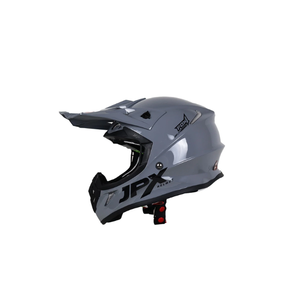 Casco JPX Fox1 Cross Supermoto en Gris Gorila Sólido Brillante es perfecto para motociclistas que buscan estilo y seguridad en cada aventura - Product Image 1