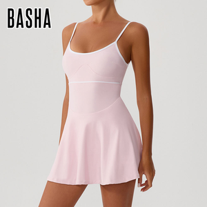 ブラジャーパッド内蔵テニススカート調整可能ストラックスカートバックサポートハイウエストアスレチックプリーツスコート女性スポーツウェア - Product Image 4