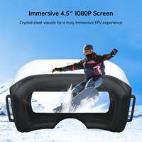 Caddx Walksnail Avatar HD Goggles L 1080p 60fps Système numérique FPV Antennes LHCP intégrées Écran LCD 4,5 pouces 58 °   Casque FOV pour drone