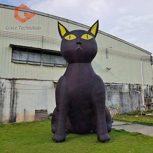 <span class=keywords><strong>Grand</strong></span> dessin animé animal gonflable annonçant le modèle gonflable de dessin animé de chat pour l'affichage extérieur - Product Image 1