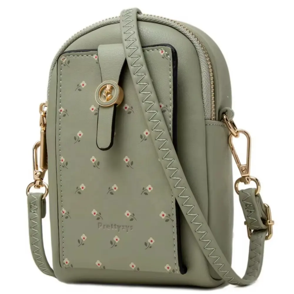 PRETTYZYS 2021 Best Seller Sling Backpack Ladies Fashion Bag Flower Metal Decoration Little Flower Pattern Leather Women Bag