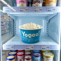 Gobelet en papier jetable écologique de qualité alimentaire pour crème glacée, à paroi simple, avec logo personnalisé imprimé, 3oz, 4oz, 12oz, avec couvercle en PS et cuillère