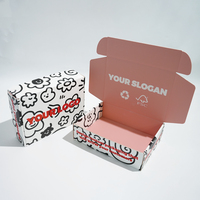 Carton ondulé noir de taille personnalisée boîtes postales d'expédition Logo imprimé emballage en tissu de casque de sécurité pour l'artisanat
