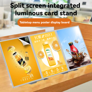 Cà phê cửa hàng phụ kiện <span class=keywords><strong>LED</strong></span> menu bảng hiển thị cho quán cà phê và trà sữa cửa hàng thép bảng quảng cáo cho nhà hàng - Product Image 3