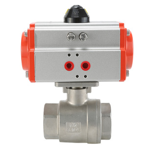 วาล์วบอลสแตนเลสแบบสองชิ้น รุ่น Q611F-16P วาล์วบัตเตอร์ฟลายแบบใช้ลมควบคุมด้วยมือ เกลียวใน สำหรับน้ำเต็ม - Product Image 3