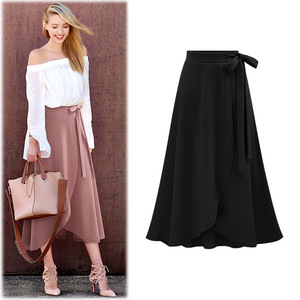 <span class=keywords><strong>Falda</strong></span> informal ajustada de Color sólido a la moda de cintura alta para mujer, <span class=keywords><strong>falda</strong></span> <span class=keywords><strong>con</strong></span> lazo en el lado inferior Irregular, <span class=keywords><strong>falda</strong></span> de mujer <span class=keywords><strong>con</strong></span> lazo acampanado - Product Image 5