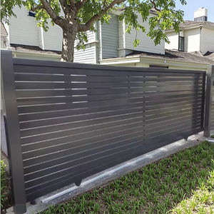 Hot bán nhôm hiện đại louver cổng với thiết kế mới sang trọng ngoài trời có thể thu vào tự động mở cửa trượt - Product Image 2