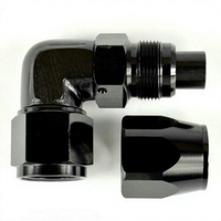 Raccords de tuyau de refroidisseur d'huile pivotants à 90 degrés AN10, coudes femelles, pièces de tuning pour systèmes de freinage, aluminium T-6 de haute qualité