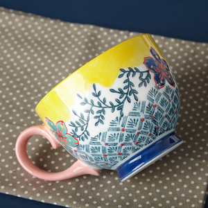 New Arrivals Custom Printed <b>Cups</b> and Mugs Shiny Glaze Tea Mug Handpainted Pattern 500ml <b>Ceramic</b> Coffee Mug - Product Image 4