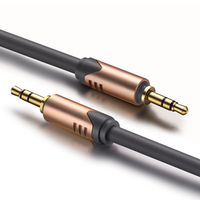 Cable de Audio HiFi de 3.5mm TRS, Cable Auxiliar Estéreo Macho-Macho con Núcleo de Cobre Recubierto de Plata para Grabación en Estudio, Micrófono de Coche