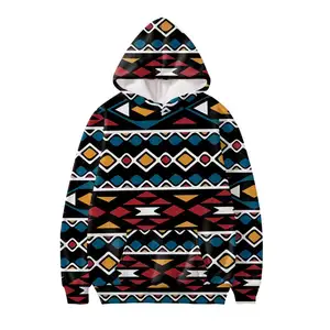 가을 의류 남성 폴리 에스터 후드 맞춤 서양 아즈텍 인쇄 까마귀 풀오버 플러스 사이즈 Streetwear 남성 후드 & 스웨터