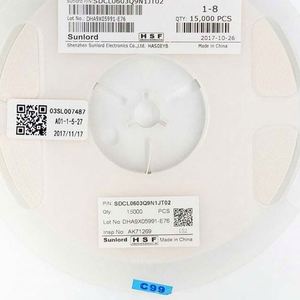 Factory Direct SDCL0603Q9N1JT02 0201 0603 Inductors High-Frequency Inductors 9.1nH 5% 170mA 0.72ohm - Product Image 1