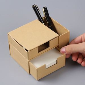 Ensemble de blocs-notes adhésifs personnalisés avec boîte distributeur extractible, blocs-notes adhésifs repositionnables, impression de logo pour les promotions de bureau - Product Image 4