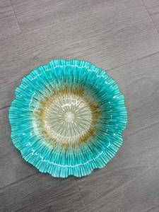 Gros <span class=keywords><strong>grand</strong></span> bol en verre coloré turc antique avec bord doré et argenté Design classique écologique pour les mariages - Product Image 3