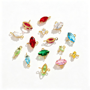 Pendentif double en zircon taille marquise de Nantong 3mmx6mm 4mmx8mm 5mmx10mm Accessoires de bijoux DIY - Product Image 5