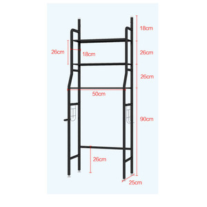 Household 3-Layer Floor Standing Bathroom Space Saver Over Toilet <strong>Washing</strong> <strong>Machine</strong> Storage Rack Freestanding <strong>Shelves</strong> - Product Image 2