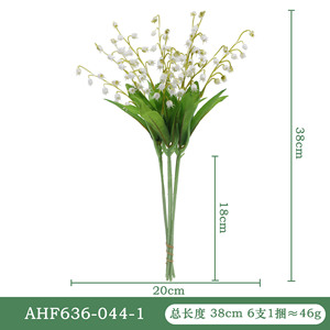 Bouquet de lys artificiels en soie plastique, fleurs pour mariage, décoration de la maison, accessoires de photographie en extérieur - Product Image 4