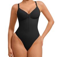 Combinaison moulante sexy à col en V en nylon polyamide haute élasticité, style européen et américain, best-seller e-commerce transfrontalier