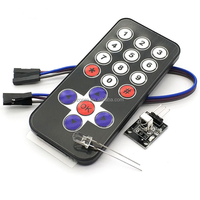 ZOPRO 03102519 Kit de Control Remoto Infrarrojo de un Solo Chip, Módulo Transmisor y Receptor IR Inalámbrico para Proyectos de Robótica/Bricolaje, Negro