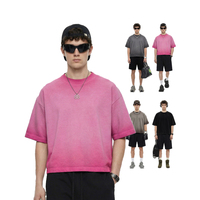 T-shirts personnalisés de haute qualité, broderie streetwear, t-shirts vintage, OEM, grandes tailles, coupe ample, épaules tombantes, t-shirts pour hommes