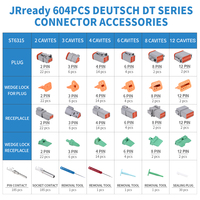 Kit de conectores Deutsch JRready ST6315, kit de conectores Deutsch DT de 604 piezas, herramienta de extracción de conectores DT