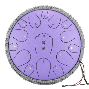Hluru Lotus Stalen Tongtrommels 15-Noot 13-Inch Hoogwaardige Koolstofstalen Tanktrommel Etnisch Hanpan Percussie-Instrument - Product Image 5