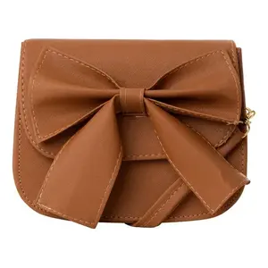 Bolso Bandolera para Mujer Fana Romy, Color Camel, PU, Decoración de Lazo, Correa de Cadena, Talla XL, Estilo para Todas las Temporadas - Product Image 1