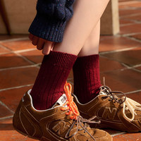 Chaussettes mi-mollet en tricot de luxe pour femme, respirantes, en mélange de laine, douces et personnalisables pour un confort quotidien