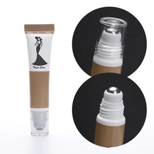 Custom High Quality 10ml 15ml <b>Plastic</b> Cosmetic Squeeze Soft Empty <b>Tube</b> With Roll Ball Massage Head Cap for Eyes Serum Cream - Product Image 1