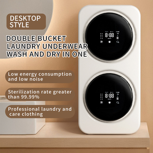 מכונת כביסה ומייבש משולבת, אוטומטית, ללא מגע ידיים, קומפקטית, בעלת שני תופים, חכמה, עם תוף פנימי ממתכת, לדירה, שנת 2026 - Product Image 2