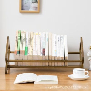 ชั้นวางหนังสือไม้แบบเรียบง่ายสีขาวขนาดเล็กสำหรับเด็ก ชั้นเก็บของแบบพกพา รูปทรงสี่เหลี่ยมผืนผ้า - Product Image 5