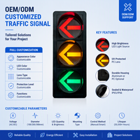 Feux de signalisation routière à LED de haute luminosité de 300 mm (12 pouces) de bonne qualité pour système de signalisation routière intelligent