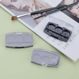 พาเลทอายแชโดว์สามสีขนาดทดลอง บรรจุภัณฑ์เครื่องสำอางพร้อมฝาใสสำหรับใช้กับอายแชโดว์ - Product Image 2