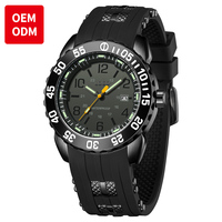 Montre sport à quartz OEM3688 pour homme, bracelet en silicone, grand cadran, date, étanche, lumineuse, Olevs