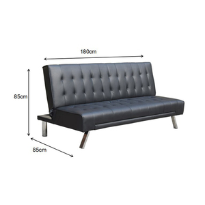 Nuovo Design Divano <span class=keywords><strong>Letto</strong></span> Moderno in Ecopelle Nera Pieghevole a 3 Posti per Appartamento e Soggiorno in Offerta - Product Image 6