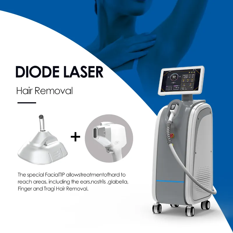 KES diodo verticale Laser Soprano macchine di depilazione forte potenza 808nm permanente di rimozione dei capelli per il salone di forte potenza