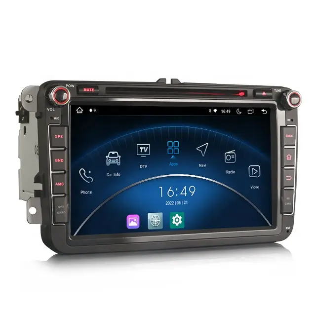 Erisin ES8915V 8 "8" IPS экран Android 11,0 автомобильная стереосистема GPS для VW EOS Golf 5/6 Polo Passat Tiguan T5 Multivan 4G LTE Беспроводная