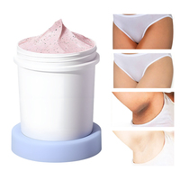 En stock 5kg gommage corporel blanchissant marque privée pour les taches brunes, l'intérieur des cuisses foncées et la zone du bikini rendent la peau jeune