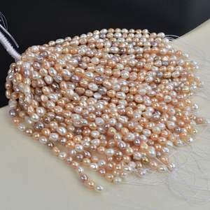 Pulsera de Perlas de Colores Dulces Hecha a Mano con Forma Irregular de Estilo Barroco, Aproximadamente 18 cm, Perlas Sueltas Semiterminadas - Product Image 1