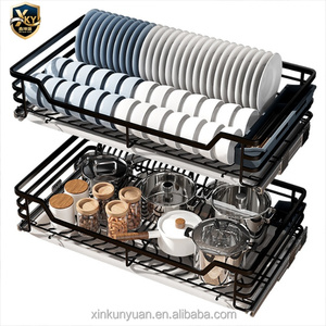Organisateur de placard multifonctionnel en acier inoxydable à quatre côtés, design moderne, pour usage hôtelier, écologique, avec paniers en fil métallique à fermeture douce - Product Image 6