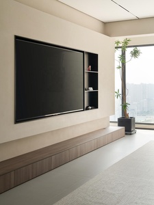 Dernier modèle modulaire de luxe en aluminium Support <span class=keywords><strong>TV</strong></span> <span class=keywords><strong>suspendu</strong></span> Armoire <span class=keywords><strong>TV</strong></span> LED cachée en aluminium sans cadre avec <span class=keywords><strong>TV</strong></span> intégrée - Product Image 3