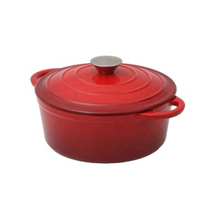 Kırmızı popüler TENCERE SETİ dökme demir çorba tenceresi ve tava tava emaye demir döküm tencere tencere seti - Product Image 4