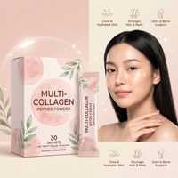 Poudre de protéines de collagène multi-sources de qualité supérieure pour l'hydratation de la peau, les soins des cheveux et des ongles, usine OEM