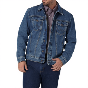 Veste en jean d'hiver pour homme, style streetwear, nouvelle, taille plus, col rabattu, réversible et coupe-vent - Product Image 1