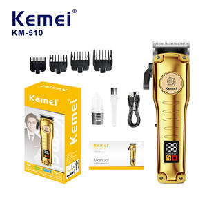 Tondeuse à cheveux électrique Kemei KM-510, corps métallique rechargeable, 7000-9000 tr/min, usage professionnel en salon - Product Image 2