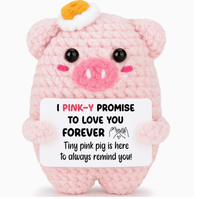 Poupées au crochet faites à la main en gros, avec cartes d'encouragement, cadeaux mignons de soutien émotionnel